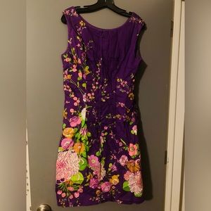 Vintage Hawaiian purple flower dress